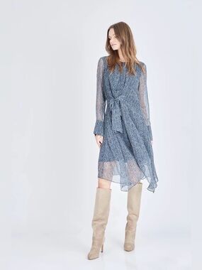 Caballero Cecile 100% Viscose Leopard Print Midi Dress Size‎ XS New With Tags